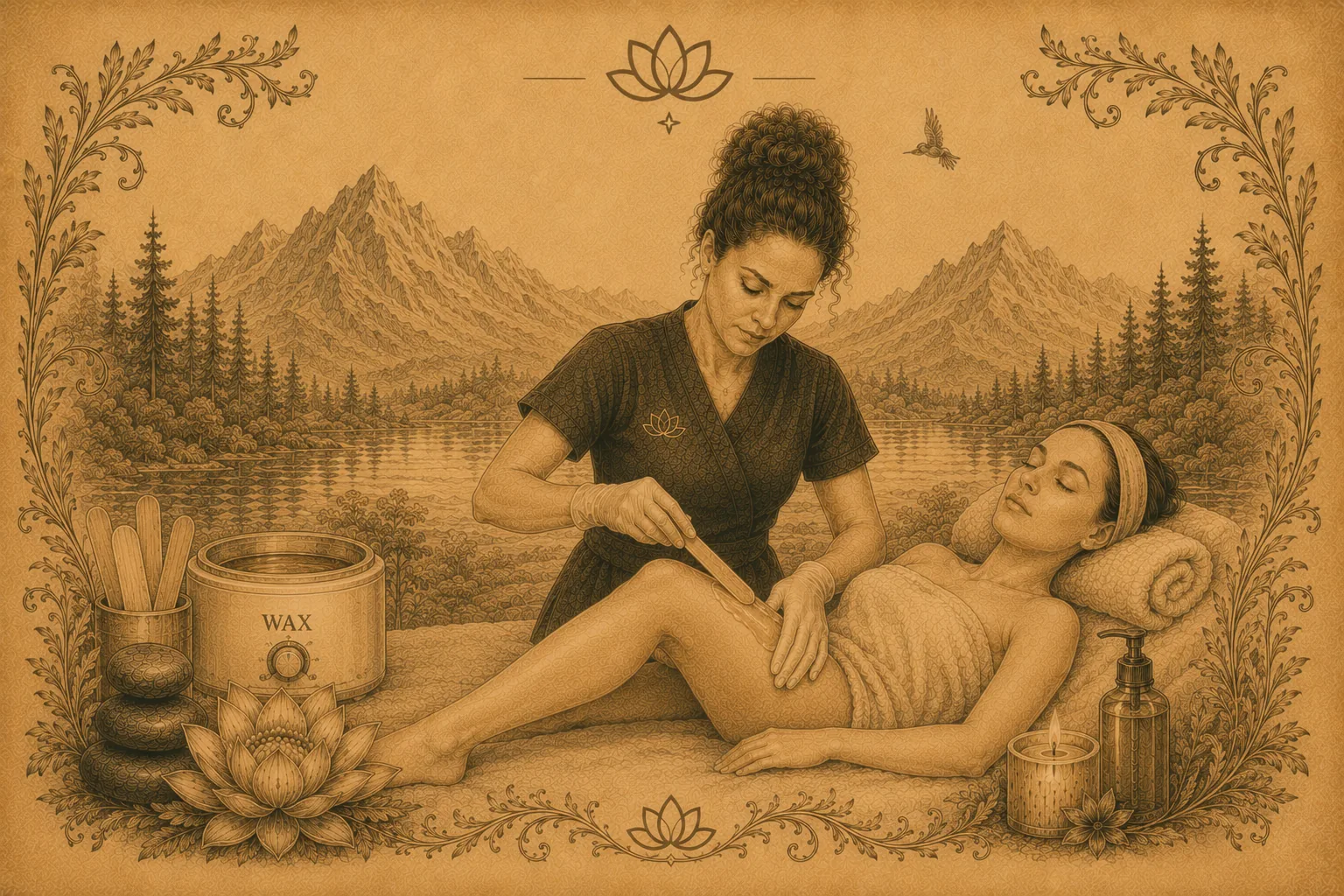 Professional waxing service preparation in Sherwood Park