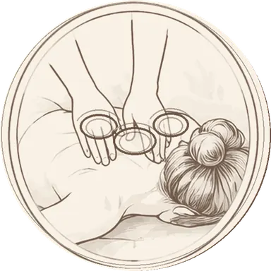 Cupping Massage illustration