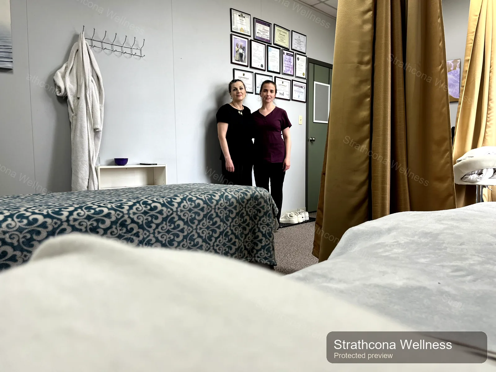 Real Strathcona Wellness treatment room in Sherwood Park